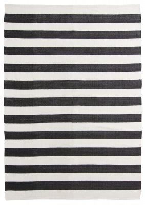 Baumwollteppich 'Nilo' 140x200cm - Weiß/Schwarz