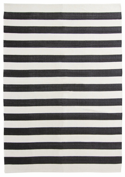 Baumwollteppich 'Nilo' 200x290cm - Weiß/Schwarz