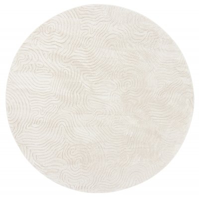 Runder Teppich 'Amora' 120cm – Weiß