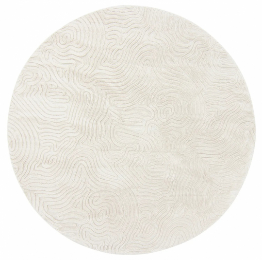 Runder Teppich 'Amora' 160cm – Weiß