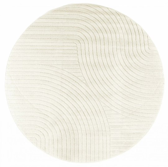 Runder Teppich 'Devon' 80cm - Creme