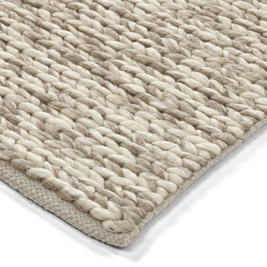 Wollteppich 'Talvia Braided Wool' – Natur