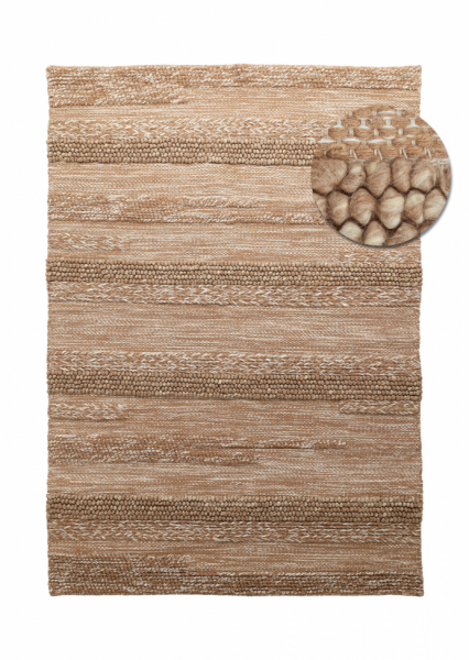 Wollteppich 'Almaty' - Hellbraun