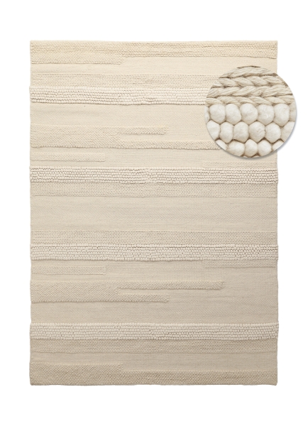 Wollteppich 'Almaty' - Weiß