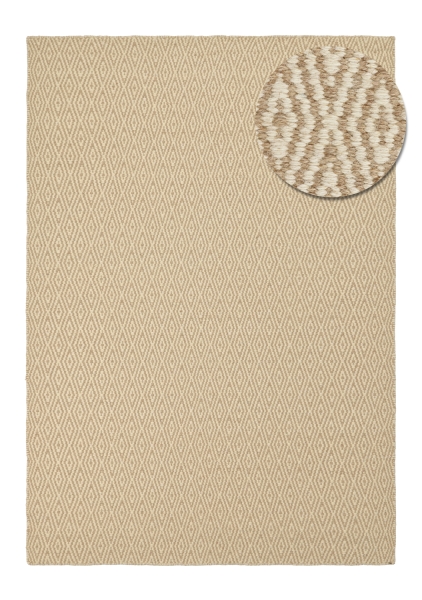 Wollteppich 'Monastir' - Beige/Weiß