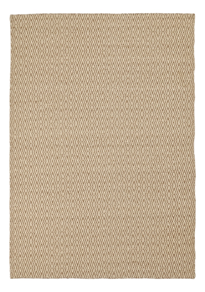 Wollteppich 'Monastir' - Braun/Weiß