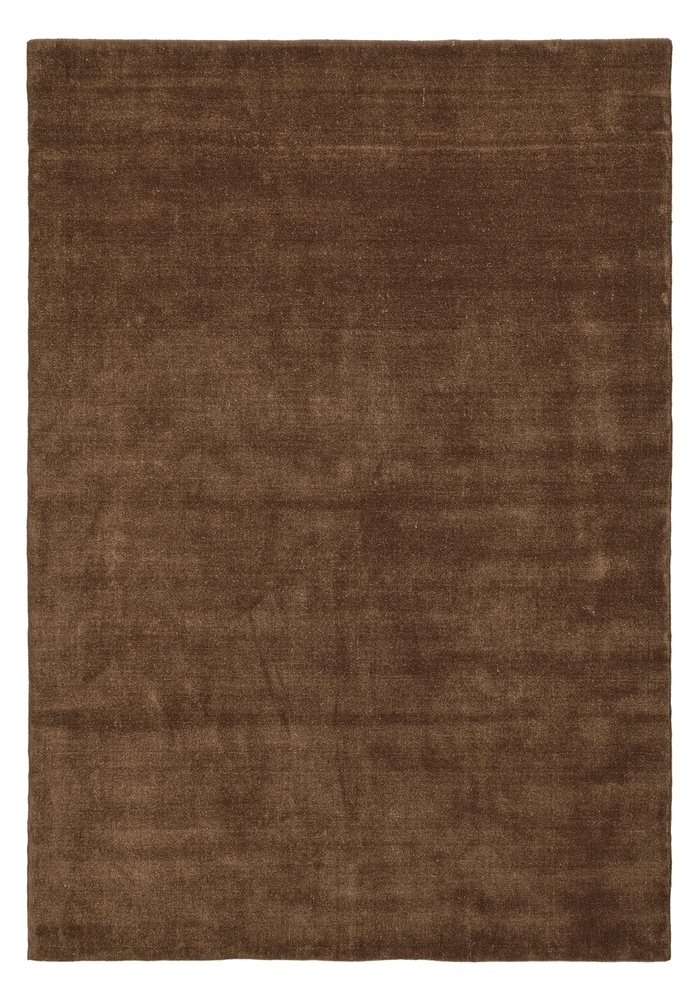 Wollteppich 'Rozen Handloom Wool Premium' - Braun