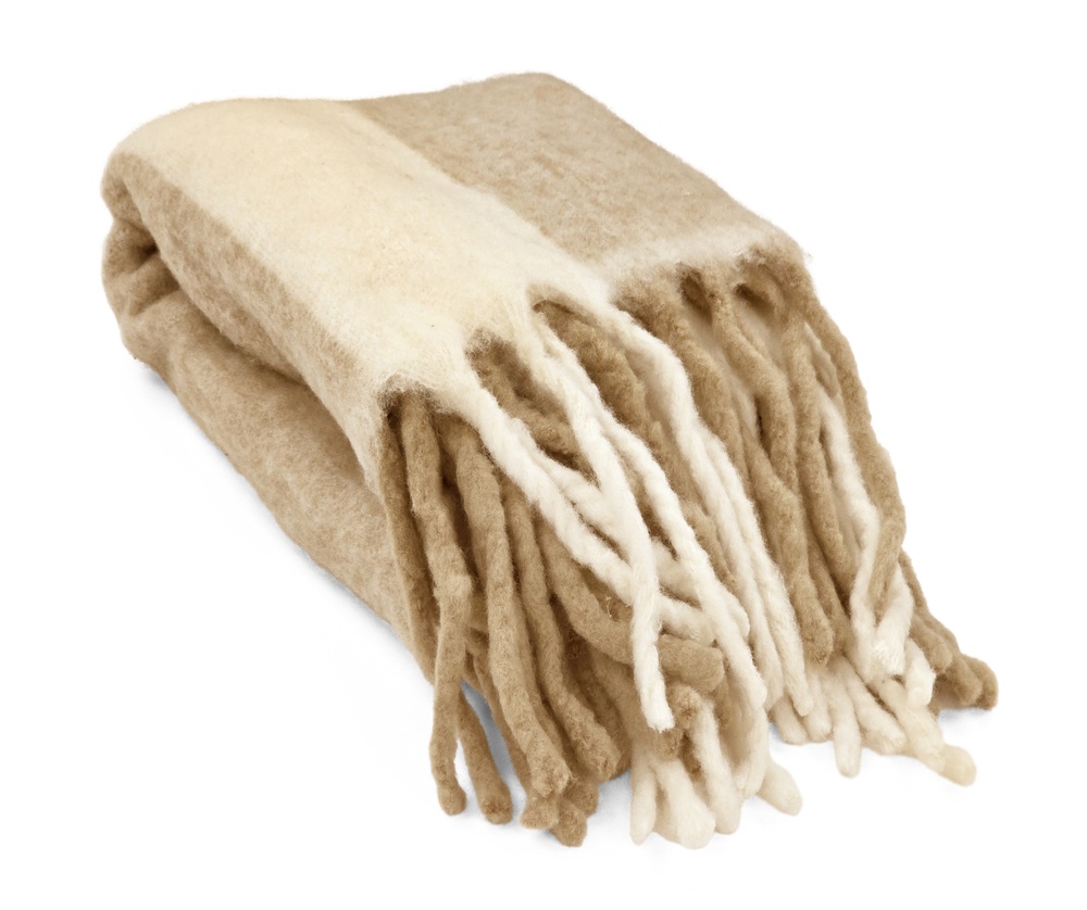 Karostoff 'Beatriz Stripe' 130 x 170 cm – Beige/Weiß