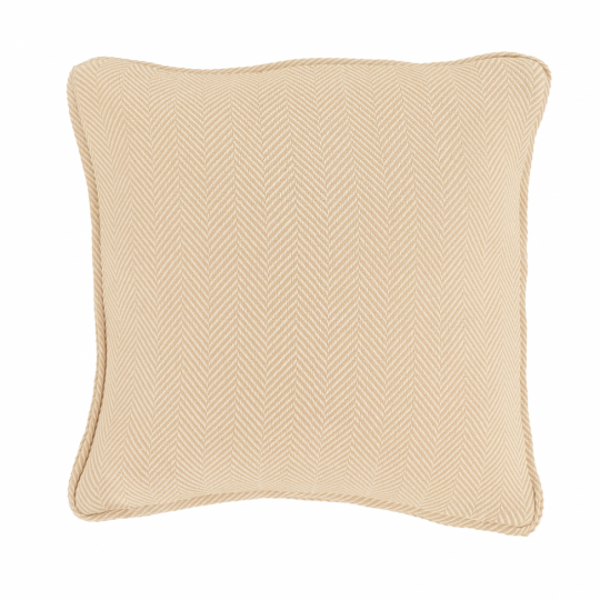 Kissenbezug 'Denisa Fishbone' 45 x 45 cm – Beige/Weiß