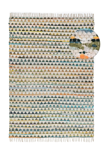 Flickenteppich 'Lindby' – Mehrfarbig/Gelb