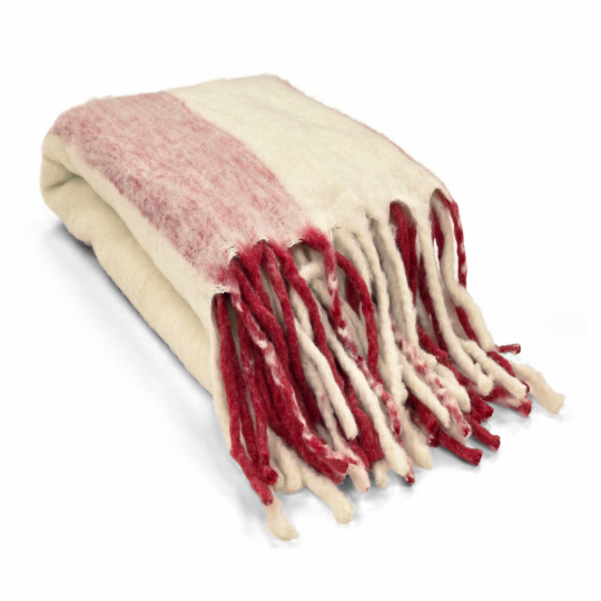 Karomuster 'Beatriz Stripe' 130 x 170 cm – Rot/Weiß