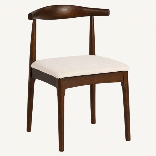 Stuhl 'Fager' - Nussbaum/Beige