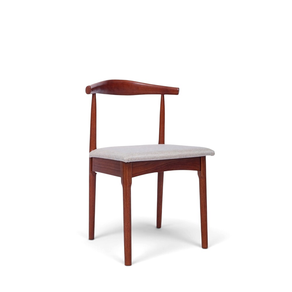 Stuhl 'Fager' - Nussbaum/Beige