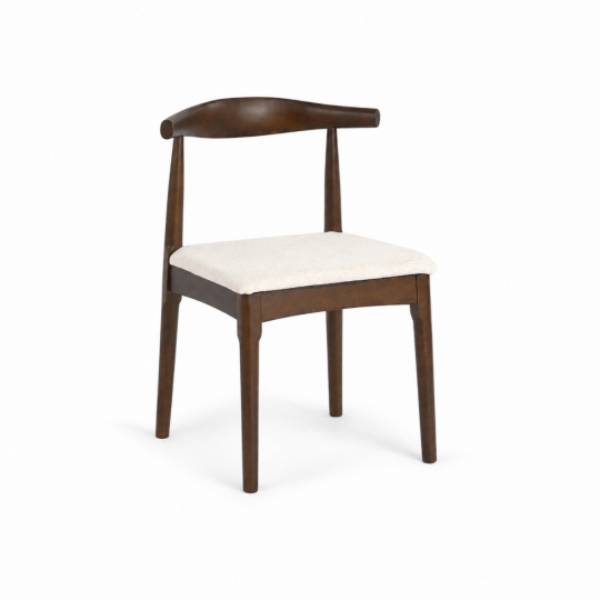 Stuhl 'Fager' - Nussbaum/Beige