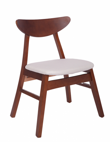 Stuhl 'Asta' - Walnuss/Weiß