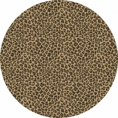 Runder Teppich 'Leopard' 160cm - Braun