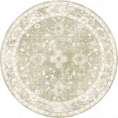 Runder Teppich 'Gombalia' 120cm - Hellgrün