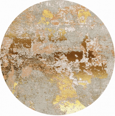 Runder Teppich 'Elena' 290cm - Beige/Gold