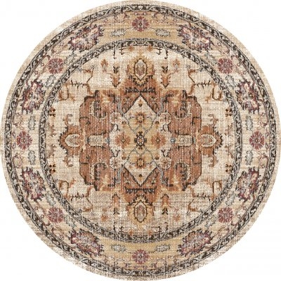 Runder Teppich 'Siliana' 160cm - Beige