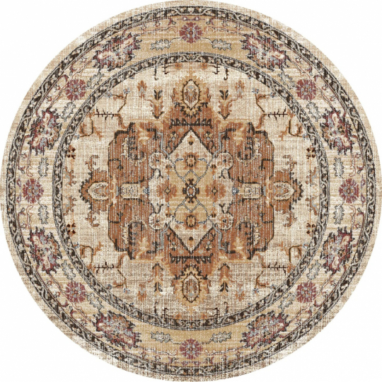Runder Teppich 'Siliana' 120cm - Beige