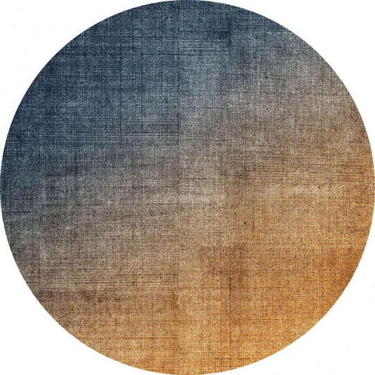 Runder Teppich 'Librilla' 200cm - Braun/Blau