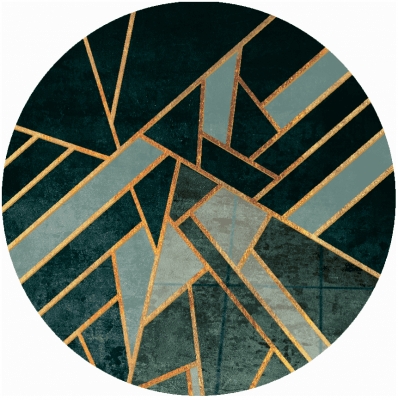 Runder Teppich 'Amasra' 160cm – Grün