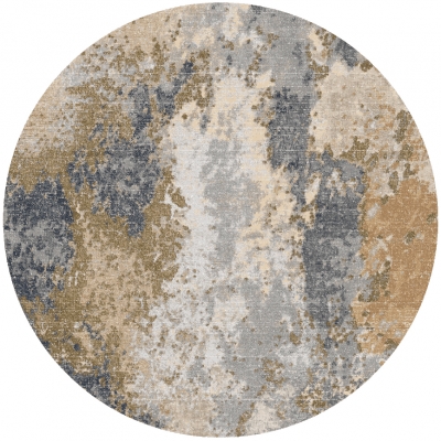 Runder Teppich 'Travale' 200cm - Grau/Mehrfarbig
