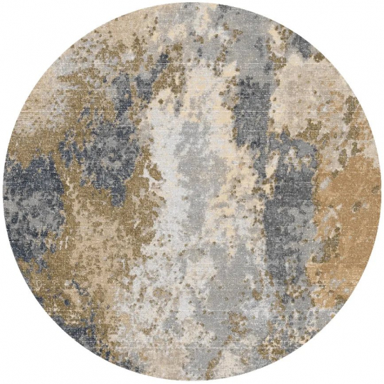 Runder Teppich 'Travale' 200cm - Grau/Mehrfarbig