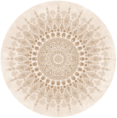 Runder Teppich 'Sandrigo' 120cm - Beige
