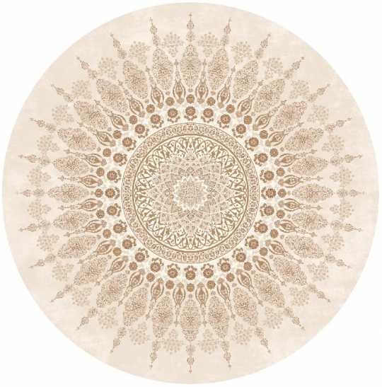 Runder Teppich 'Sandrigo' 120cm - Beige
