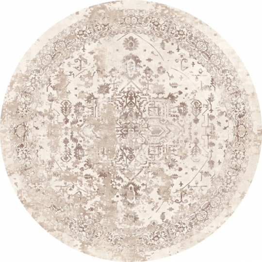 Runder Teppich 'Mateur' 280cm - Beige