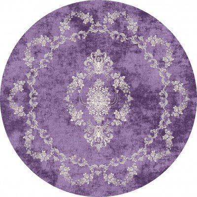 Runder Teppich 'Taknis' 120cm – Lila