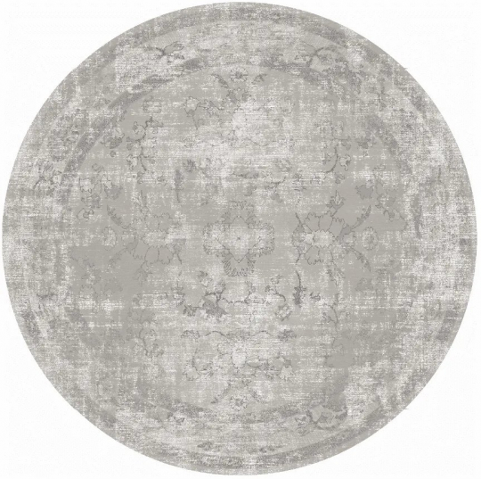 Runder Teppich 'Gombalia' 160cm - Grau