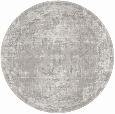 Runder Teppich 'Gombalia' 200cm - Grau