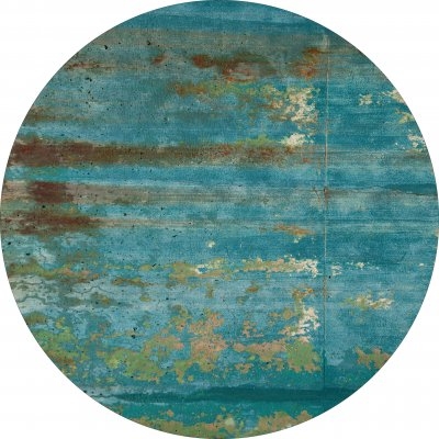 Runder Teppich 'Domont' 120cm - Türkis
