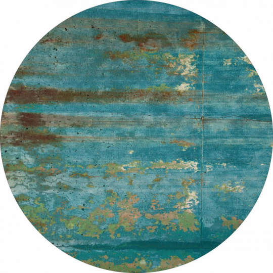 Runder Teppich 'Domont' 120cm - Türkis