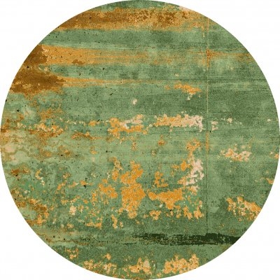 Runder Teppich 'Domont' 120cm - Grün