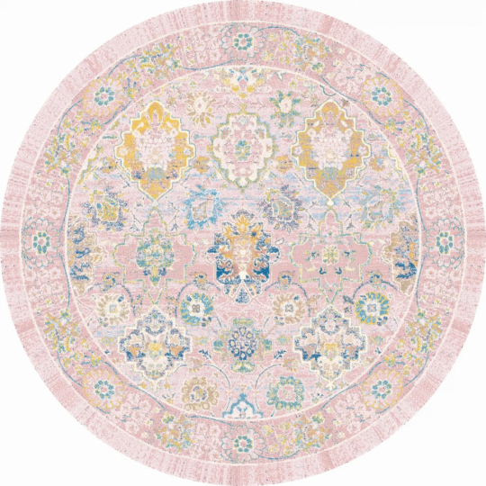 Runder Teppich 'Magnolia' 240cm - Rosa