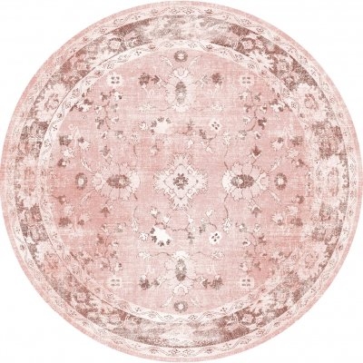 Runder Teppich 'Gombalia' 240cm - Rosa