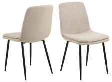 Stuhl 'Becca' - Beige/Schwarz
