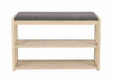 Schuhregal 'Confetti' - Weiß pigmentiert/Dunkelgrau