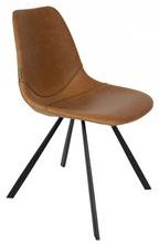 Stuhl 'Franky' - Cognac/Stahl