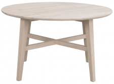 Couchtisch 'Filippa' Rund 90cm - Eiche Weiß pigmentiert