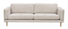 3-Sitzer-Sofa 'Braden' - Hellbeige/Eiche