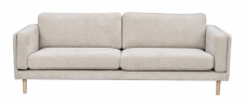 3-Sitzer-Sofa 'Braden' - Hellbeige/weiß pigmentiert