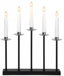 Adventsstecker 'Greta' - Schwarz/Silber