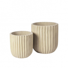 Topf 'Fiber' 2 Stück - Beige