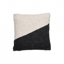 Kissenbezug 'Teddy' 45x45 - Schwarz/Weiß