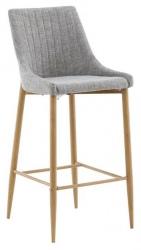 Barhocker 'Foldal' - Grau/Eiche