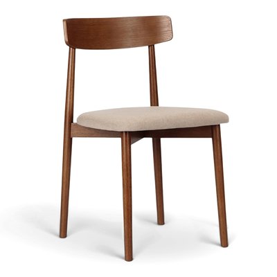 Stuhl 'Ystad' - Nussbaum/beige